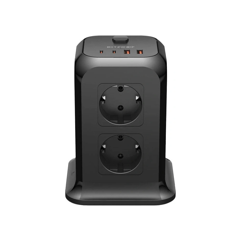 Ładowarka sieciowa z 8 gniazdami AC, 2x USB, 2x USB-C Blitzwolf BW-PC3 (czarna)