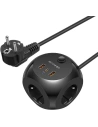 3 AC aljzatos, 2x USB, 1x USB-C Blitzwolf BW-PC1 hálózati töltő (fekete)