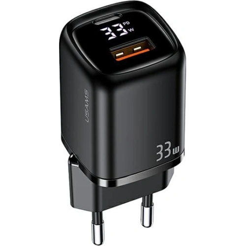 Kup Încărcător de rețea USAMS T46 1xUSB-C + 1xUSB 33W PD3.0 + QC3.0 Încărcare rapidă negru/black CC152TC01 - USA547BLK - {ean13} - Sklep Home Screen