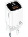 Încărcător de rețea USAMS T46 1xUSB-C+1xUSB 33W PD3.0 +QC3.0 Încărcare rapidă alb/white CC152TC02