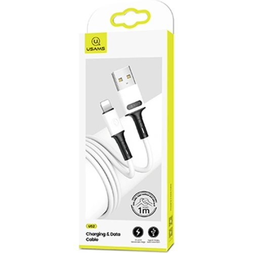 Kup Cablu USAMS U52 lightning 2A Încărcare rapidă 1m alb/SJ434USB01 - USA394WHT - {ean13} - Sklep Home Screen