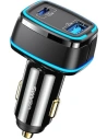Încărcător auto USAMS C24 1xUSB+1xUSB-C 120W Încărcare rapidă negru/black CC142TC01