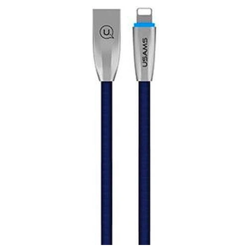 Kup Cablu împletit USAMS U-Light Lightning albastru 1,2m IPZSUSB03 - USA340BLU - {ean13} - Sklep Home Screen