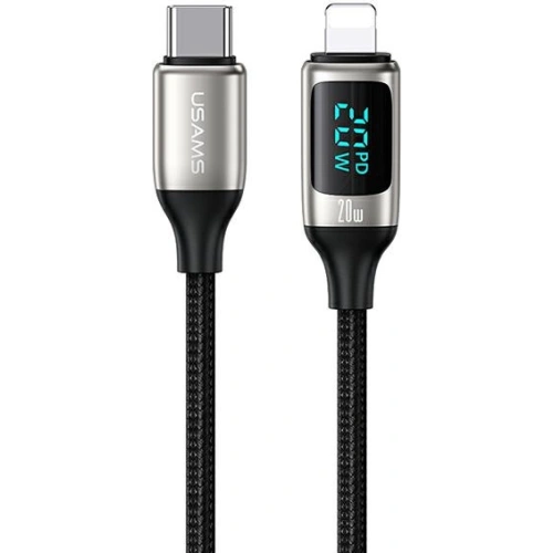 Kup Cablul împletit USAMS U78 USB-C la Lightning LED 1.2m 20W PD Încărcare Rapidă alb/white SJ545USB02 - USA337WHT - {ean13} - Sklep Home Screen