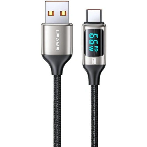 Kup Kabel împletit USAMS U78 USB-C 1.2m LED 6A Încărcare rapidă alb/white SJ544USB02 - USA333WHT - {ean13} - Sklep Home Screen