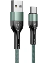 Cablul împletit USAMS U55 2A USB-C U55 verde 1m SJ449USBSG02