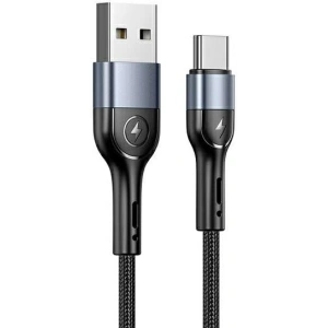 Cablu împletit USAMS U55 2A USB-C U55 negru/black 1m SJ449ZJ01