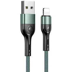 Kabel pleciony USAMS U55 2A lightning U55 zielony/green 1m SJ448USBSG02