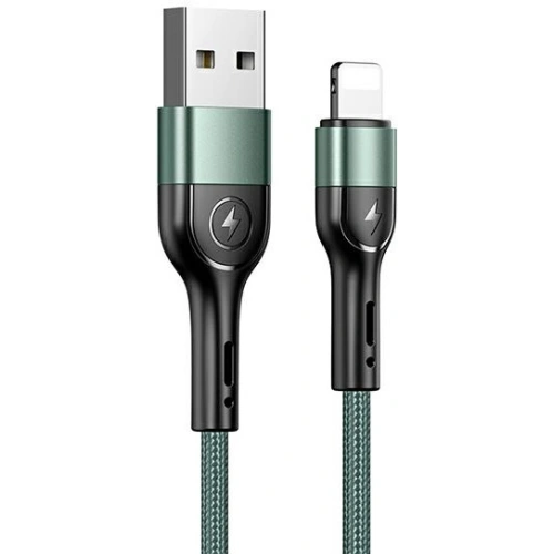 Kup Kabel pletený USAMS U55 2A lightning U55 zelený/green 1m SJ448USBSG02 - USA318GRN - {ean13} - Sklep Home Screen