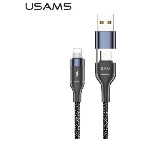 Kup Kabel pletený USAMS U31 USB-C/USB na lightning 30W PD Fast Charge černý/black SJ404USB01 - USA284BLK - {ean13} - Sklep Home Screen