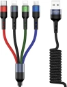 Kup Kabel pleciony USAMS U26 4w1 1.5m 2A Fast Charge Springs (2xlightning/microUSB/USB-C) SJ349USB01 - USA269 - {ean13} - Sklep Home Screen
