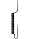 USAMS Spring 3,5mm audio jack adapter - 3,5mm 1,2m fekete/szín: fekete SJ256YP01
