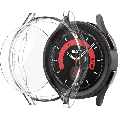 Kup Case Spigen Thin Fit + Glas Samsung Galaxy Watch 5 Pro 45mm Crystal Clear - SPN2318 - {ean13} - Sklep Home Screen