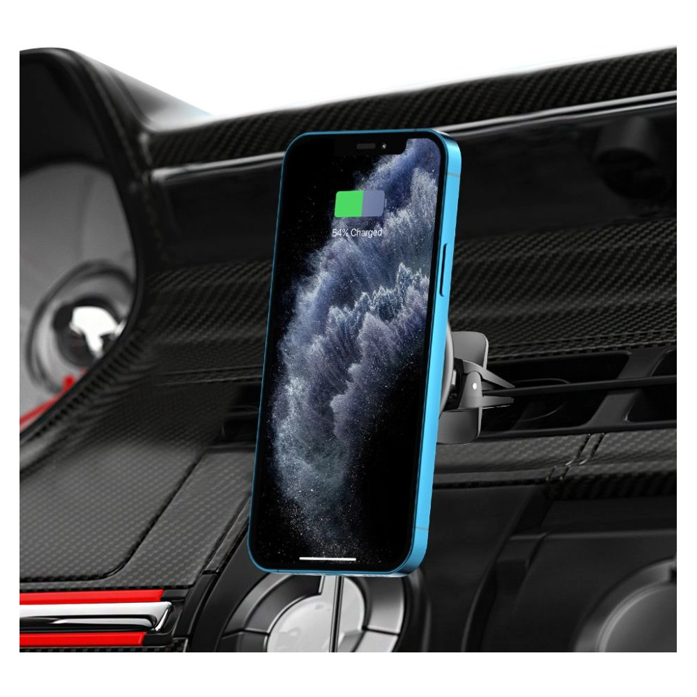 Uchwyt samochodowy Tech-Protect A2 Magnetic MagSafe Vent Car Mount Wireless Charger 15W Black