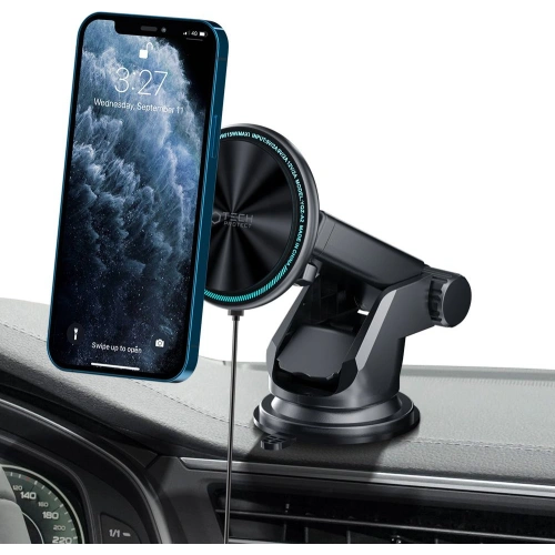 Kup Auto-Halterung Tech-Protect A2 Magnetische MagSafe Dash Auto-Halterung Wireless Charger 15W Schwarz - THP1301 - {ean13} - Sklep Home Screen