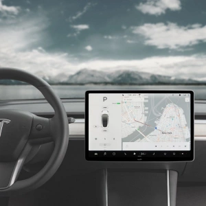 Moshi Matte Schutzfolie iVisor AG Tesla Model 3/Y (schwarzer Rahmen)