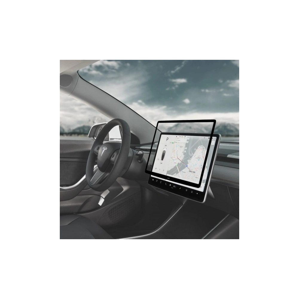 Matowa folia ochronna Moshi iVisor AG Tesla Model 3/Y (czarna ramka)