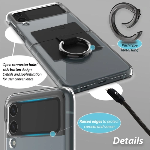 Kup Etui Whitestone Clear Case Ring Samsung Galaxy Z Flip 4 Fekete - WSD070 - {ean13} - Sklep Home Screen