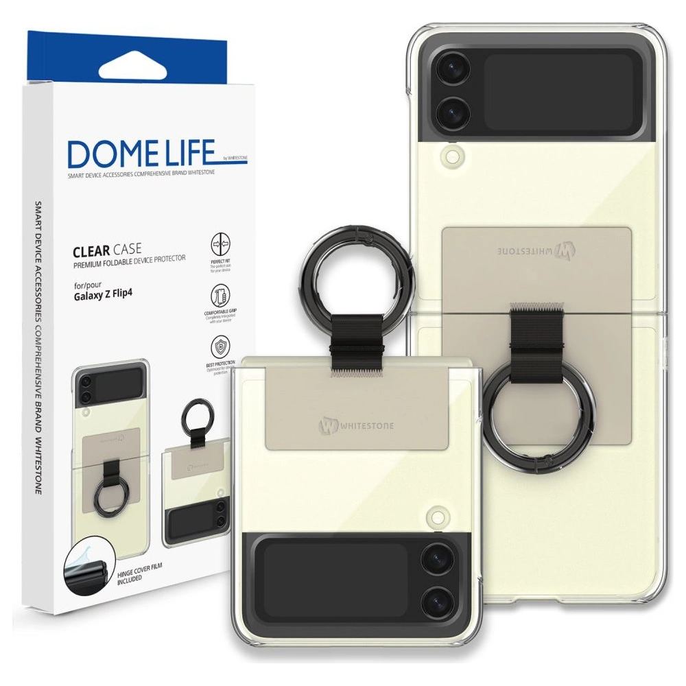 Etui Whitestone Clear Case Ring Samsung Galaxy Z Flip 4 Beige