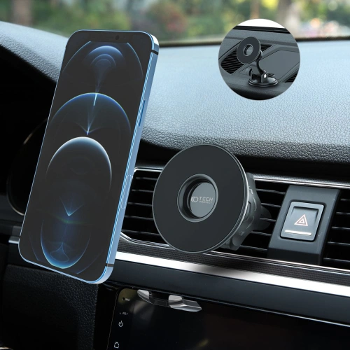Kup Auto-Halterung Tech-Protect N50 Magnetische MagSafe Armaturenbrett- und Lüftungs-Halterung Schwarz - THP1316 - {ean13} - Sklep Home Screen