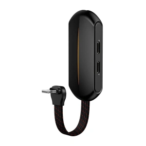 Kup [OUTLET] Adapter audio Baseus GAMO L47 Lightning do Mini Jack 3.5mm i 2x Lightning, RGB, 18W, DAC (czarny) - OT-314 - {ean13} - Sklep Home Screen