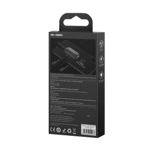 Kup [OUTLET] Adapter audio Baseus GAMO L47 Lightning do Mini Jack 3.5mm i 2x Lightning, RGB, 18W, DAC (czarny) - OT-314 - {ean13} - Sklep Home Screen