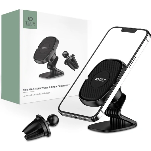 Kup Uchwyt samochodowy Tech-Protect N40 Magnetic Dashboard & Vent Car Mount Black - THP1321 - {ean13} - Sklep Home Screen