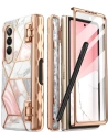 Etui Supcase Cosmo Pen Samsung Galaxy Z Fold 4 Marmură