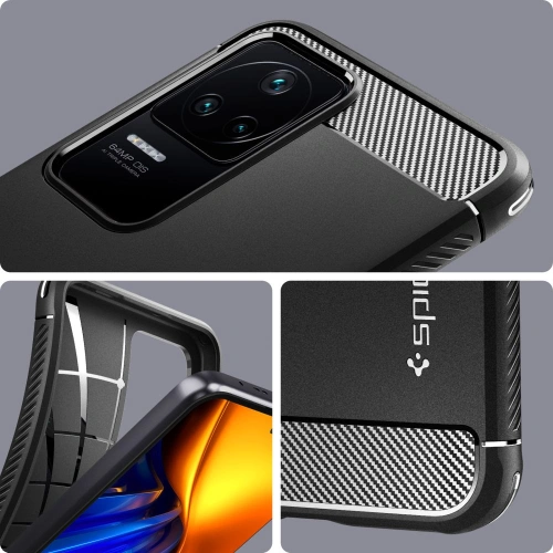 Buy Spigen Rugged Armor POCO F4 Matte Black - SPN2325 - {ean13} - Home Screen Store Europe