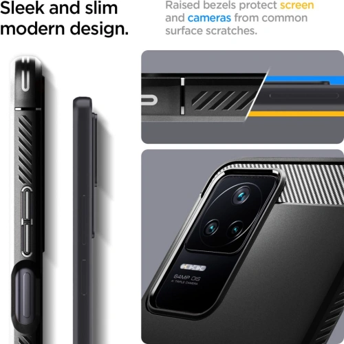 Buy Spigen Rugged Armor POCO F4 Matte Black - SPN2325 - {ean13} - Home Screen Store Europe