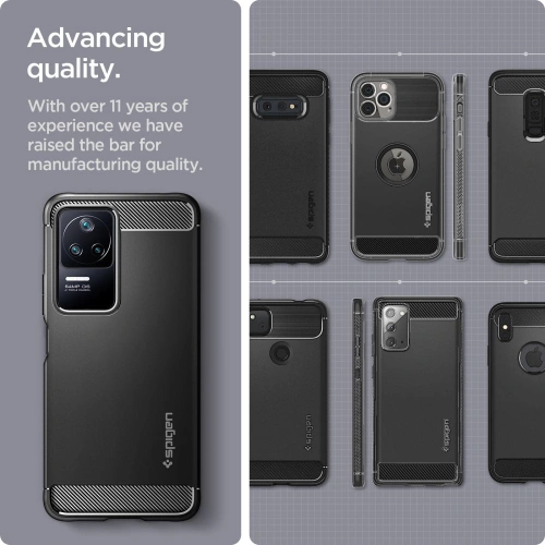 Buy Spigen Rugged Armor POCO F4 Matte Black - SPN2325 - {ean13} - Home Screen Store Europe