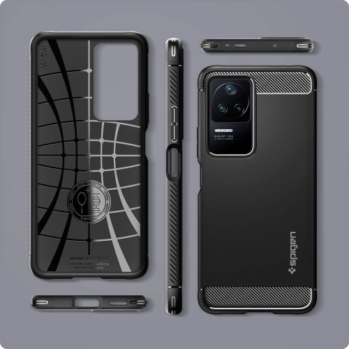 Buy Spigen Rugged Armor POCO F4 Matte Black - SPN2325 - {ean13} - Home Screen Store Europe