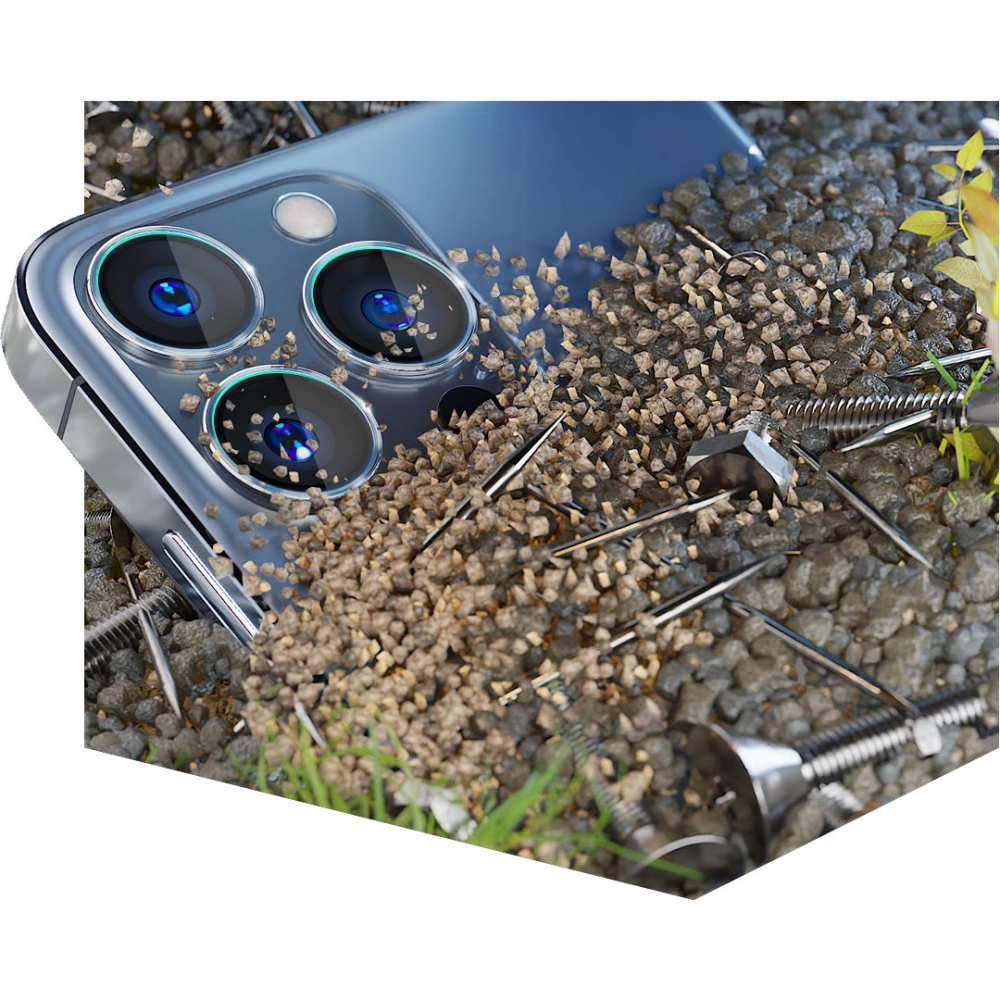 Szkło hybrydowe na obiektyw aparatu 3MK Lens Protection Pro Apple iPhone 14 srebrny/silver