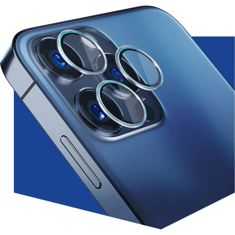 Szkło hybrydowe na obiektyw aparatu 3MK Lens Protection Pro Apple iPhone 14 Plus / 15 Plus  srebrny/silver