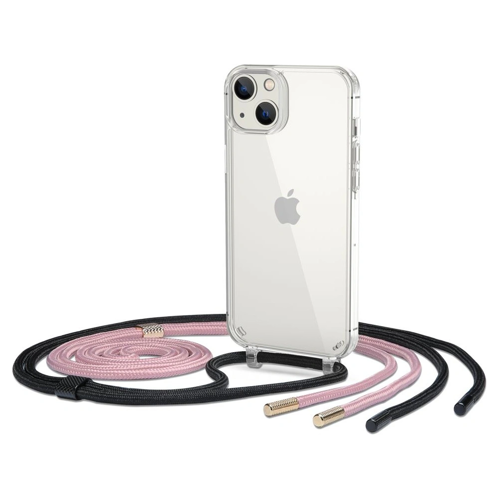 Etui Tech-Protect Flexair Chain Apple iPhone 14 Plus / 15 Plus Black & Pink