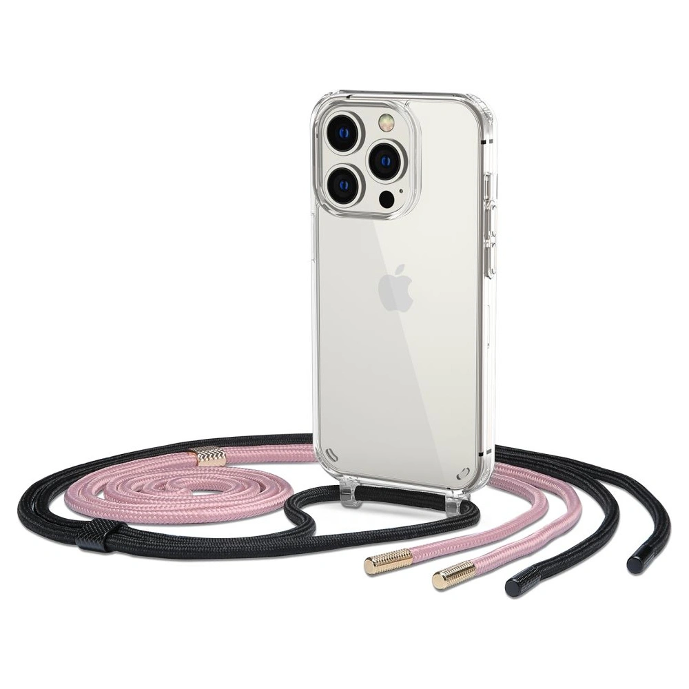 Etui Tech-Protect Flexair Chain Apple iPhone 14 Pro Max Black & Pink