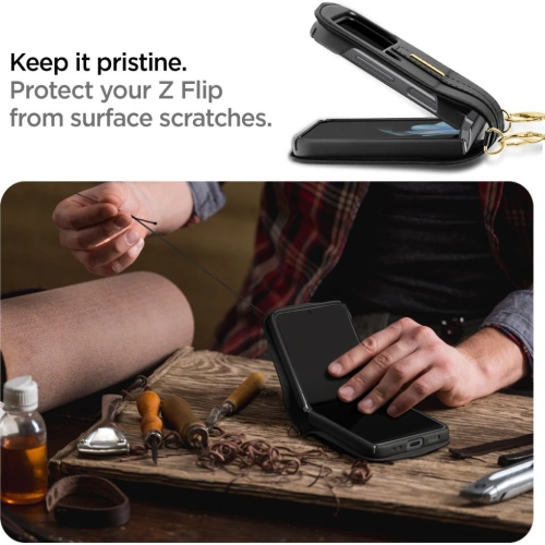 Kup Case Spigen Lienar Calin Samsung Galaxy Z Flip 4 Schwarz - SPN2328 - {ean13} - Sklep Home Screen