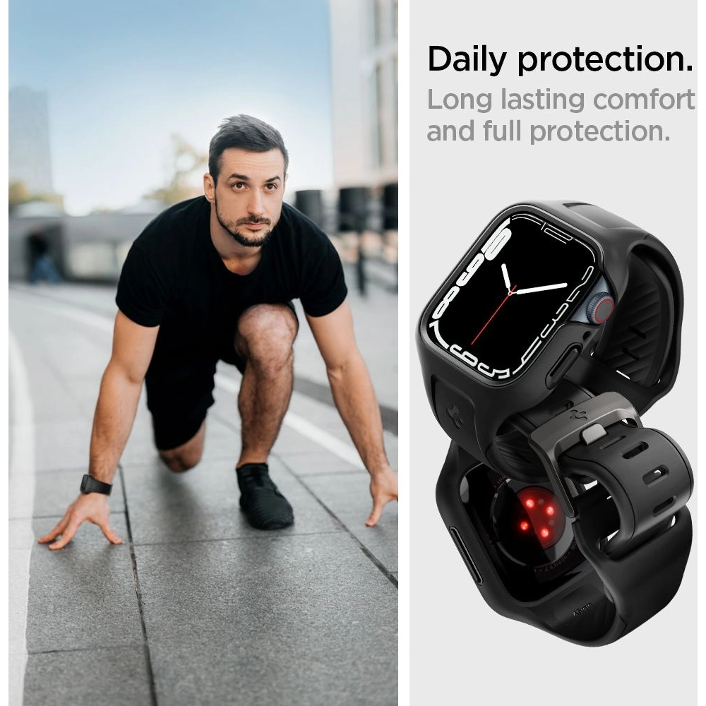 Pasek Spigen Liquid Air Pro Apple Watch 4/5/6/7/8/9/SE 44/45mm Black