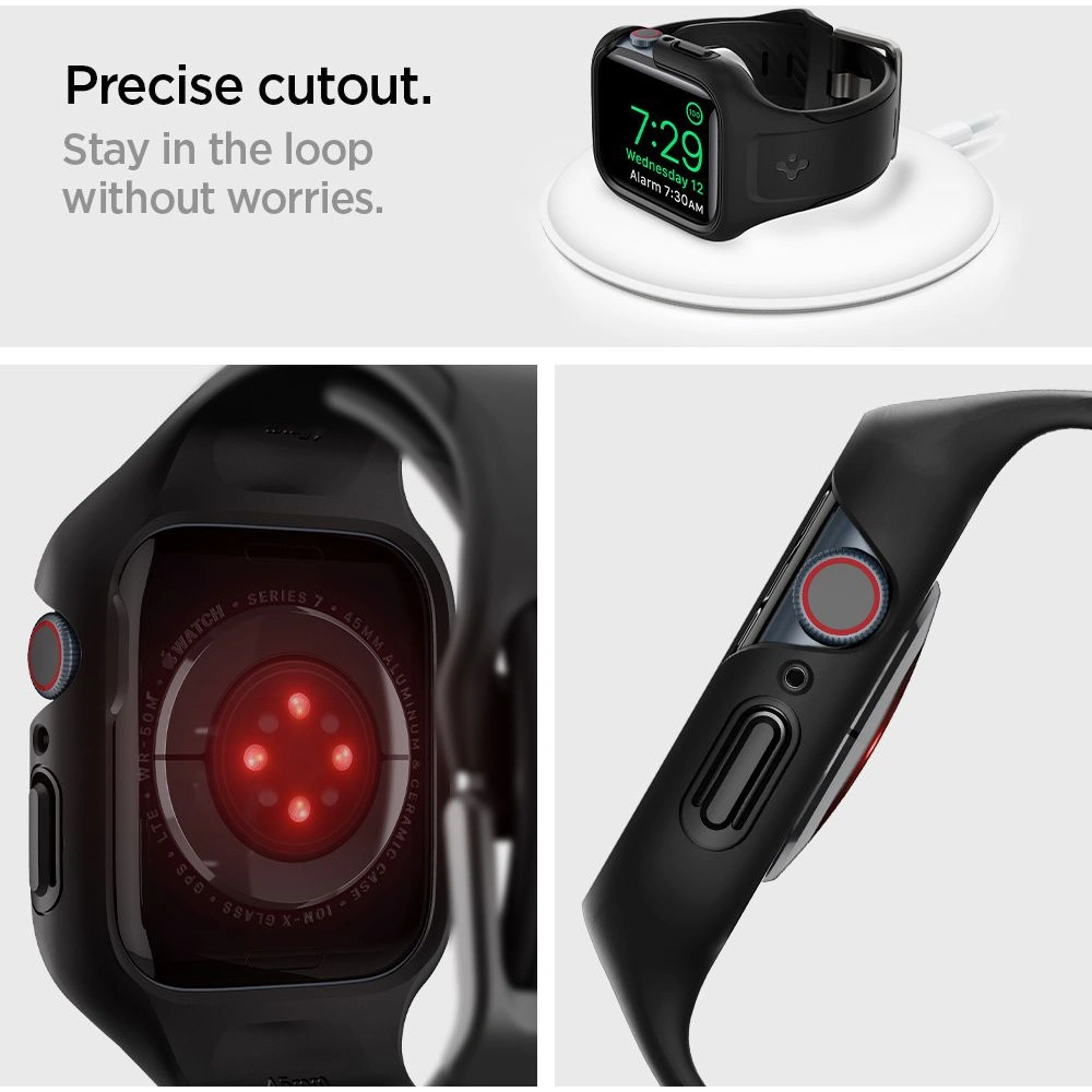 Pasek Spigen Liquid Air Pro Apple Watch 4/5/6/7/8/9/SE 44/45mm Black