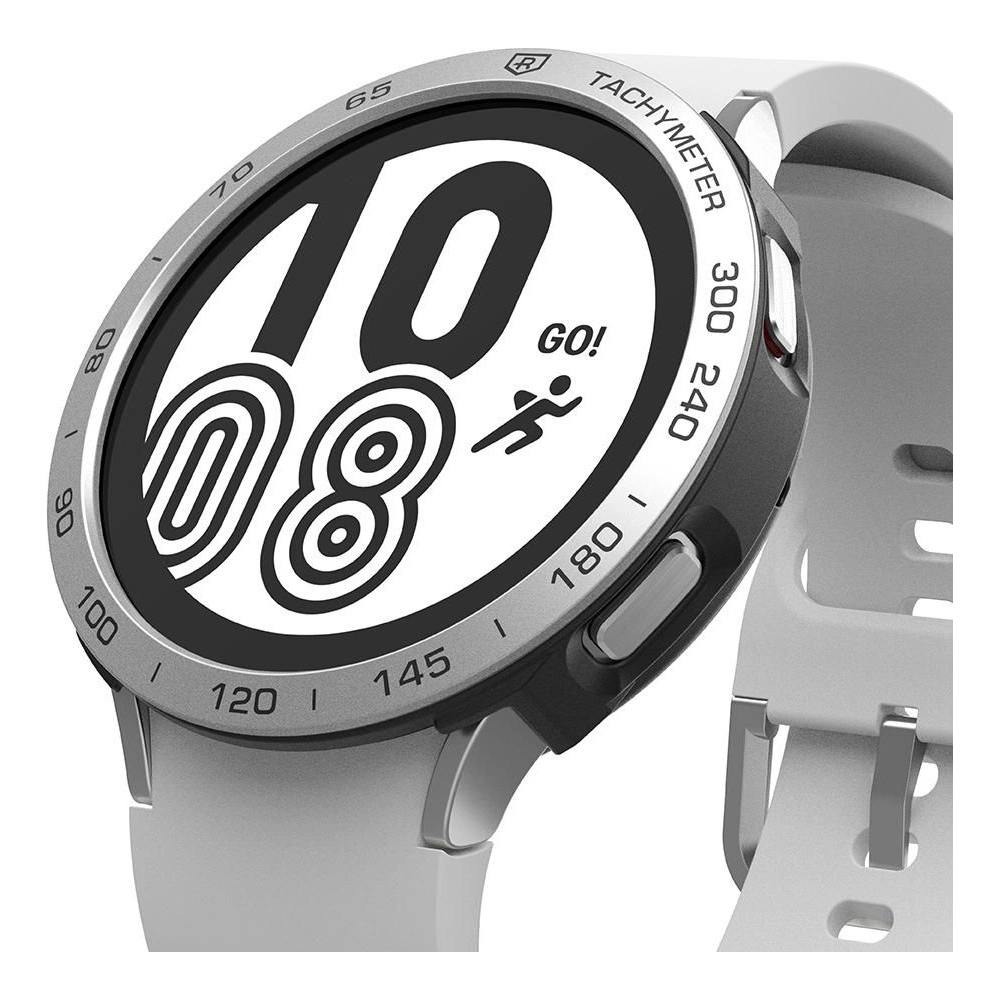 Nakładka Ringke Bezel Styling 44-10 + etui Ringke Air Sports Samsung Galaxy Watch 4 44mm Black/Silver