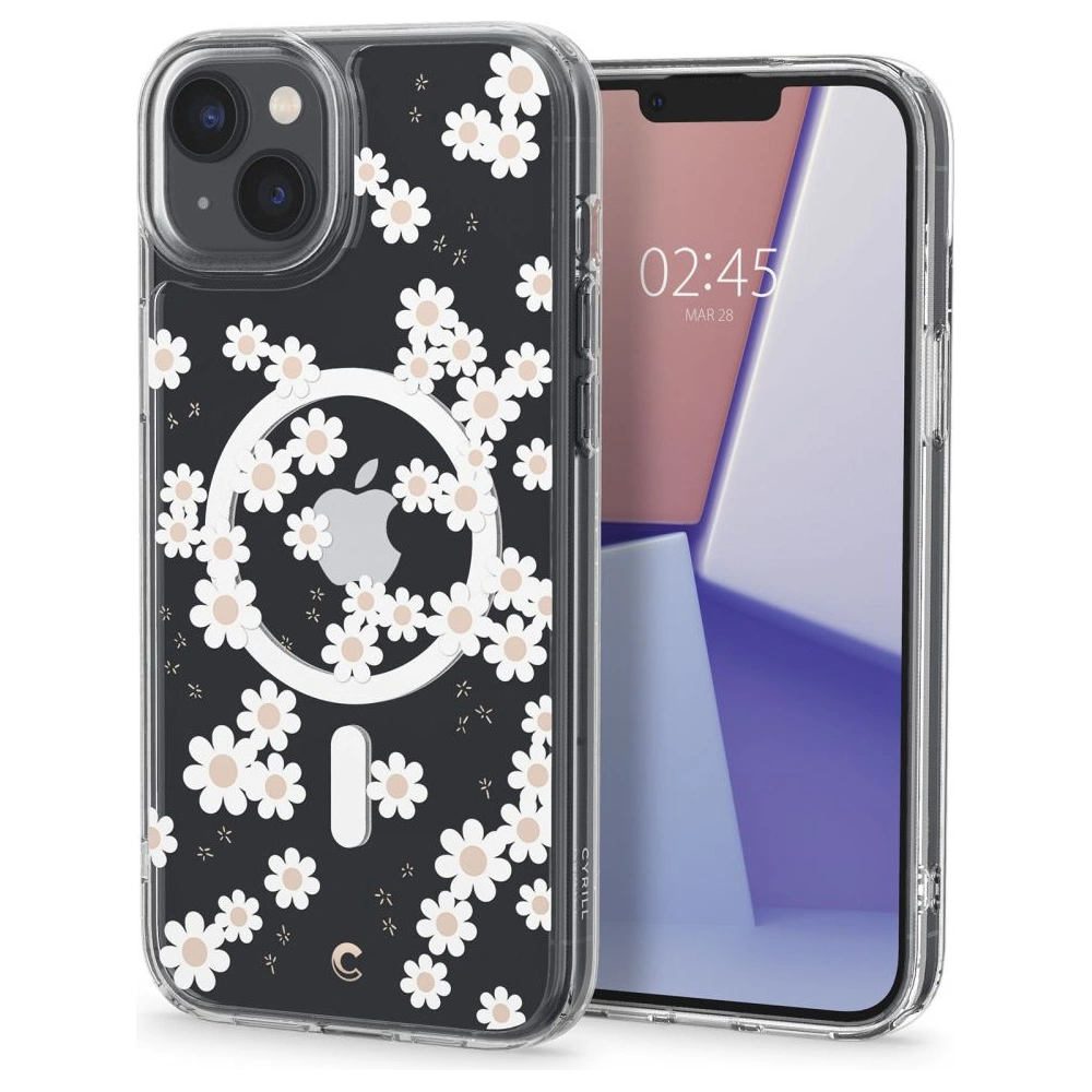 Etui Spigen Cyrill Cecile Mag MagSafe Apple iPhone 14 Plus / 15 Plus White Daisy