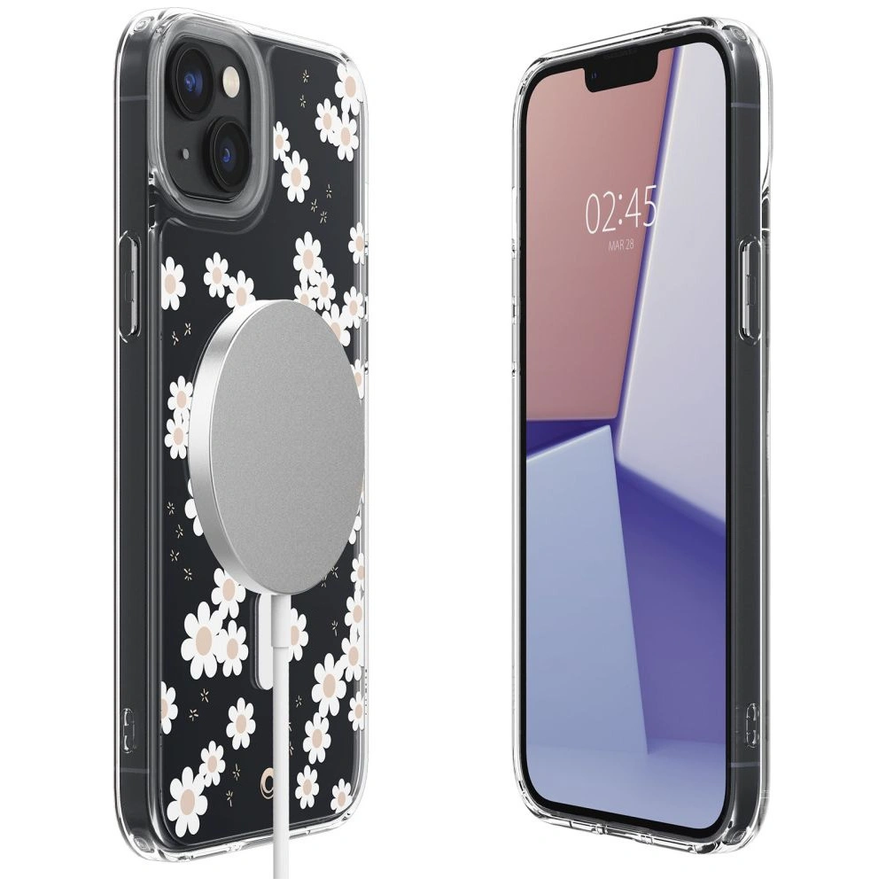 Etui Spigen Cyrill Cecile Mag MagSafe Apple iPhone 14 Plus / 15 Plus White Daisy