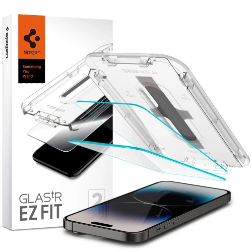 Kup Gehärtetes Glas Spigen GLAS.tR ez Fit Apple iPhone 14 Pro Max Clear [2 PACK] - SPN2342 - {ean13} - Sklep Home Screen