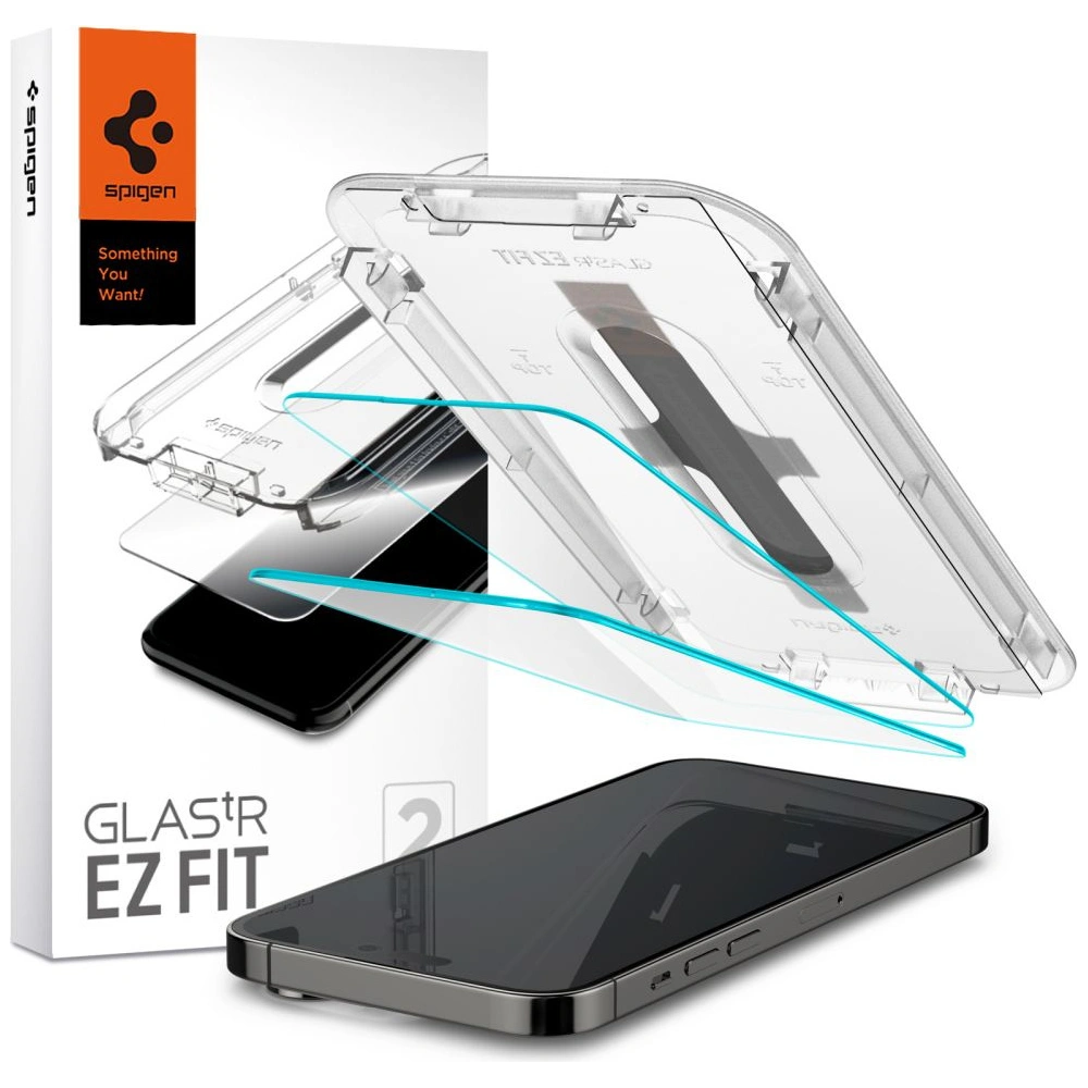 Szkło hartowane Spigen GLAS.tR ez Fit Apple iPhone 14 Pro Clear [2 PACK]