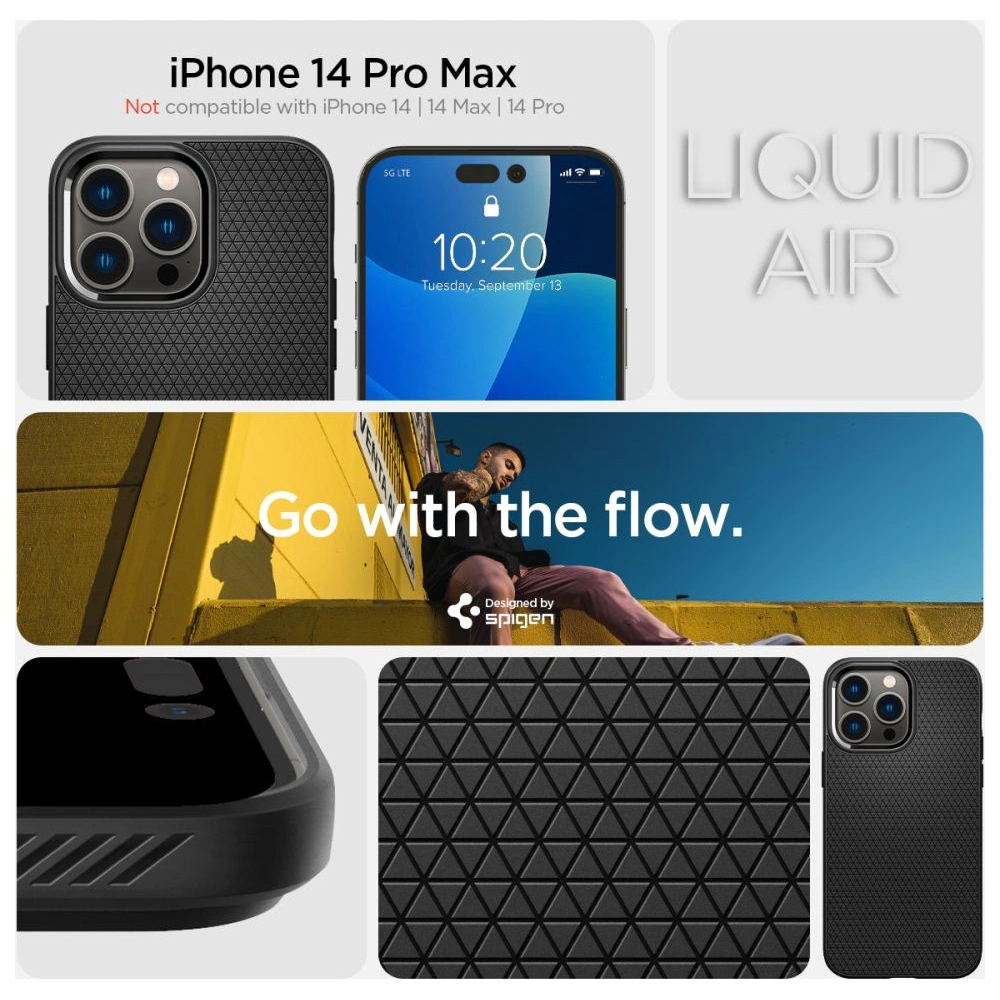 Etui Spigen Liquid Air Apple iPhone 14 Pro Max Matte Black