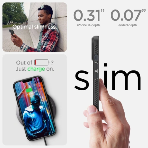 Kup Etui Spigen Liquid Air Apple iPhone 14 Plus / 15 Plus Matte Black - SPN2349 - {ean13} - Sklep Home Screen