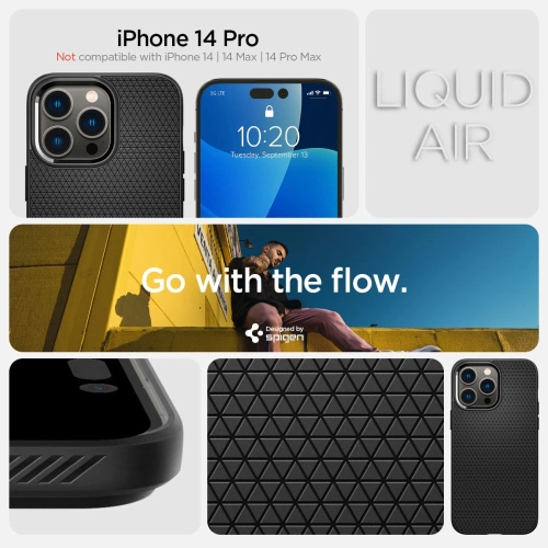 Kup Etui Spigen Liquid Air Apple iPhone 14 Pro Matt Fekete - SPN2350 - {ean13} - Sklep Home Screen