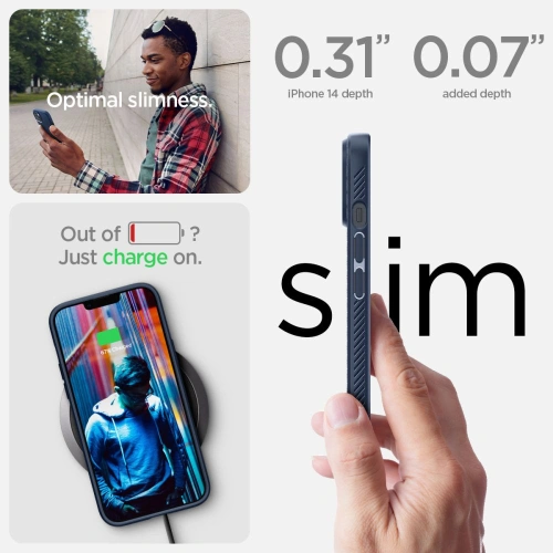 Kup Etui Spigen Liquid Air Apple iPhone 14 Navy Blue - SPN2353 - {ean13} - Sklep Home Screen