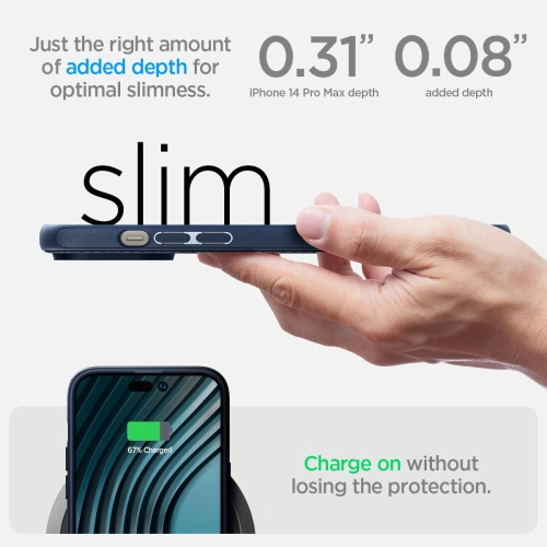 Buy Spigen Mag Armor Apple iPhone 14 Pro Max Navy Blue - SPN2361 - {ean13} - Home Screen Store Europe
