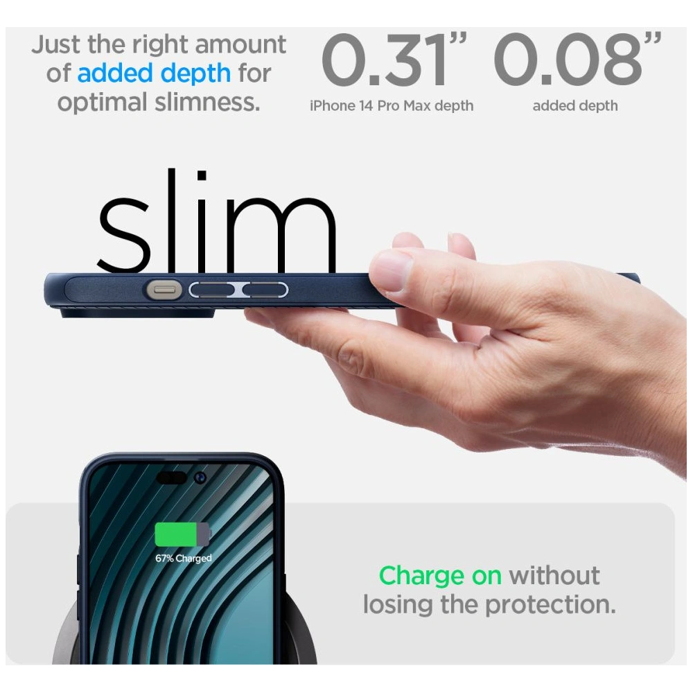 Etui Spigen Mag Armor Apple iPhone 14 Pro Max Navy Blue